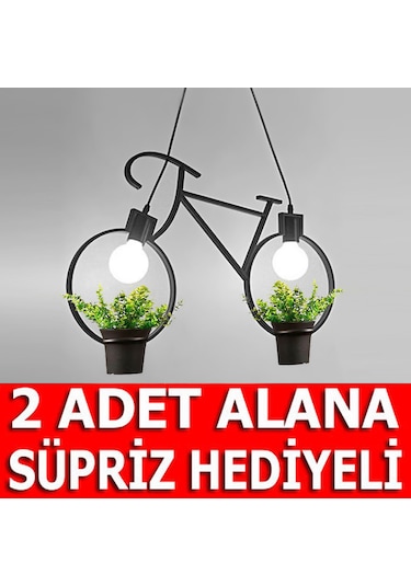 Bundera Bisiklet Çiçeklik Sarkıt Avize Yeni Trend Dekoratif Saksı