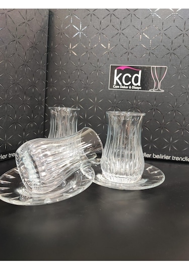 Kcd 3854s 6 Kişilik 12 Parça Çay Seti Şeffaf