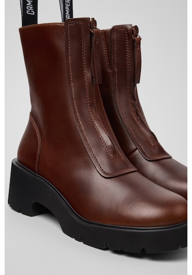 Camper Milah Deri Orta Boy Kadın Bot K400776-007 Kahverengi
