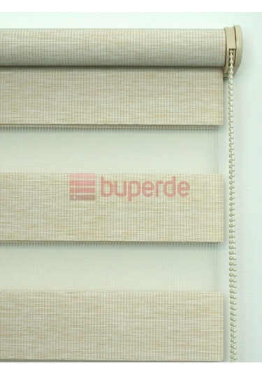Buperde Krem Eko Bambu Zebra Stor Perde