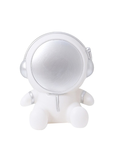 Cbtx Yaratıcı Karikatür Astronot Cep Telefonu Tutucu Masaüstü Cep Telefonu Braketi Standı Ev Dekor - Beyaz