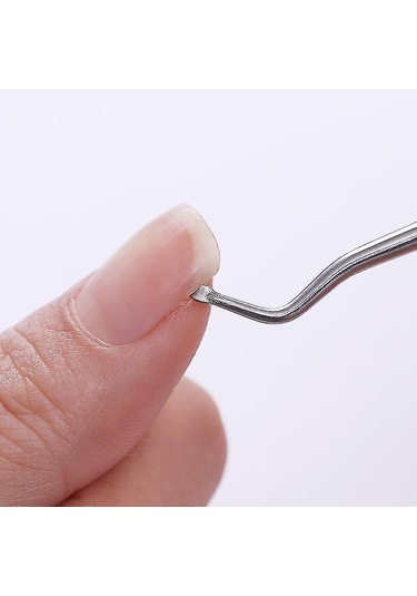 Renkli 07 Çift Taraflı Tırnak Düzeltici Tırnak Eti İtici Pedikür Tırnak Sanatı Aksesuarları