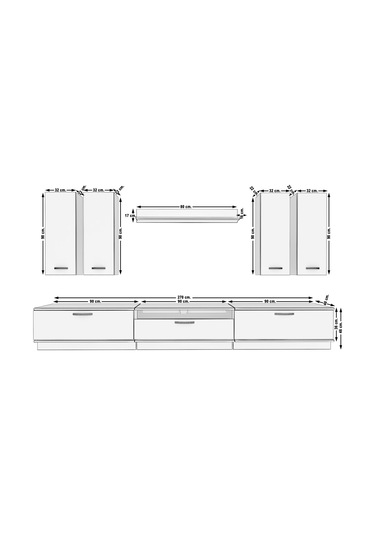 Decoraktiv Trendstyle 8d Mdf Tv Ünitesi Tv Sehpası Ceviz - Siyah Mermer