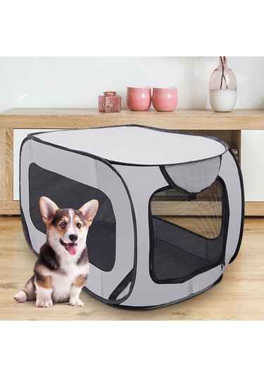 Homyl Taşınabilir Pet Köpek Oyun Parkı Katlanabilir Sandık