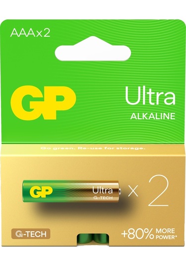Gp Batteries G-tech Ultra Alkalin İnce Lr03 Aaa Boy 1.5v Pil 2 Li Kart