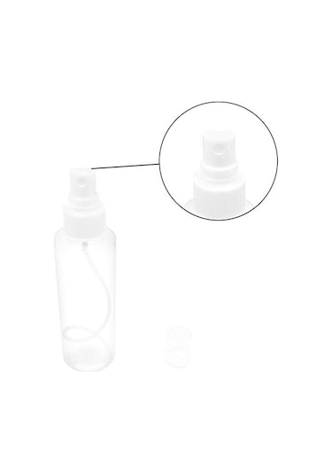 Güvenç Ambalaj 100 ml Sprey Kapaklı Dezenfektan ve Kolonya Boş Şişesi 5 Adet
