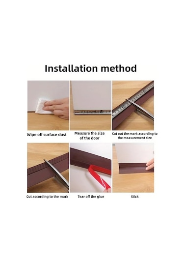 Chuangyinshop 36mm X 78.74inç Kahverengi Kendinden Yapışkanlı Kapı Contası, Ses Rüzgar Toz Böcek Yalıtım Bandı Diğer