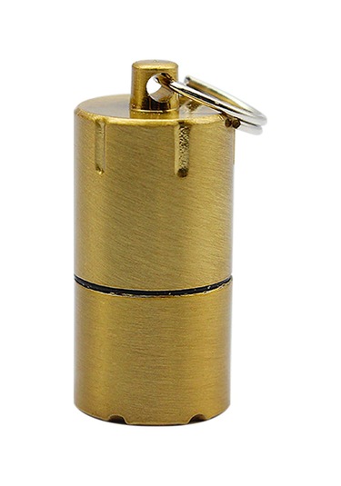 Springsun Mini Metal Kerosene Çakmak - Dayanıklı Konstruksiyon, Yakıt Saklama, Anahtar Zinciri Uyumlu - Altın Renk Altın