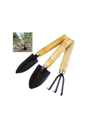 Mini Ahşap Hobi Bahçe Seti 3 Adet-9046440639180