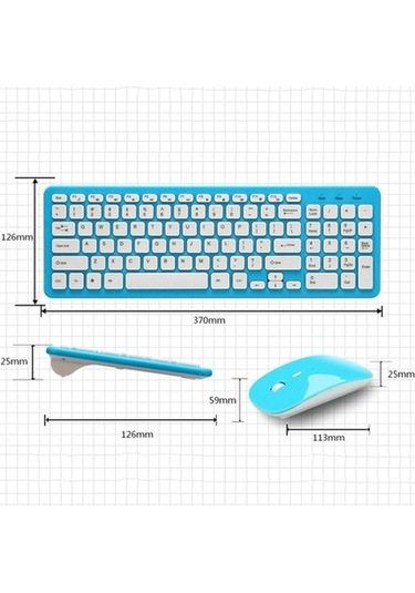 Mld-568 Ofis Oyun Sesini Kapatma Kablosuz Mouse Klavye Seti Pembe A Optik