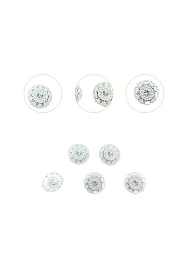 Pazly Yedek Yapay Homyl Elmas Düğmeler Dekoratif Çiçek Adet 5 Ca