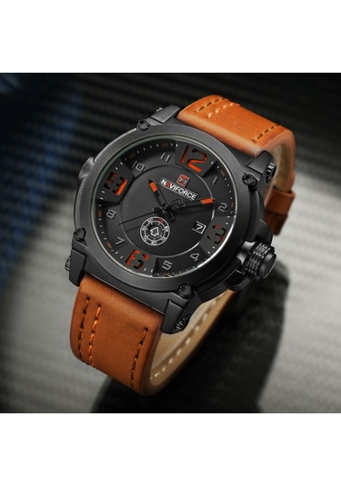 Erkek Saat Kuvars Hareketi Tarih Hafta Göstergesi İş Rahat Kol Saati Turuncu Diğer