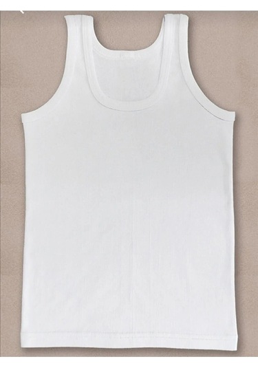 Erkek Çocuk İkili Set Pamuklu Penye 6 Atlet 6 Boxer Beyaz Gri