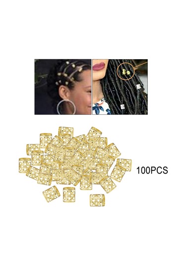 Suntek Örgü Saç Için 100 Adet Kirli Uzatma Tokaları Takı Altın