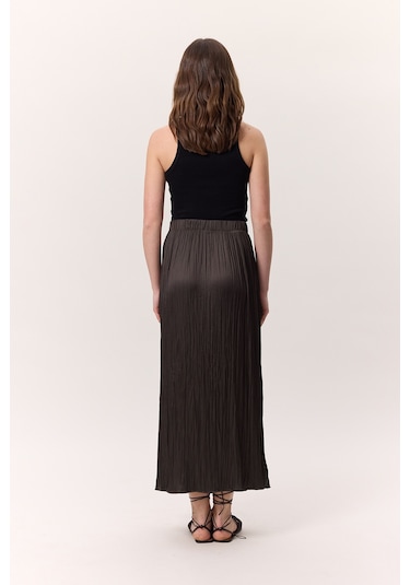 Crush Saten Etek Kahverengi Kahverengi