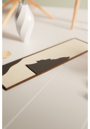 Dekoratif Dağ Manzara Tasarımlı Lüks Ahşap Tablo