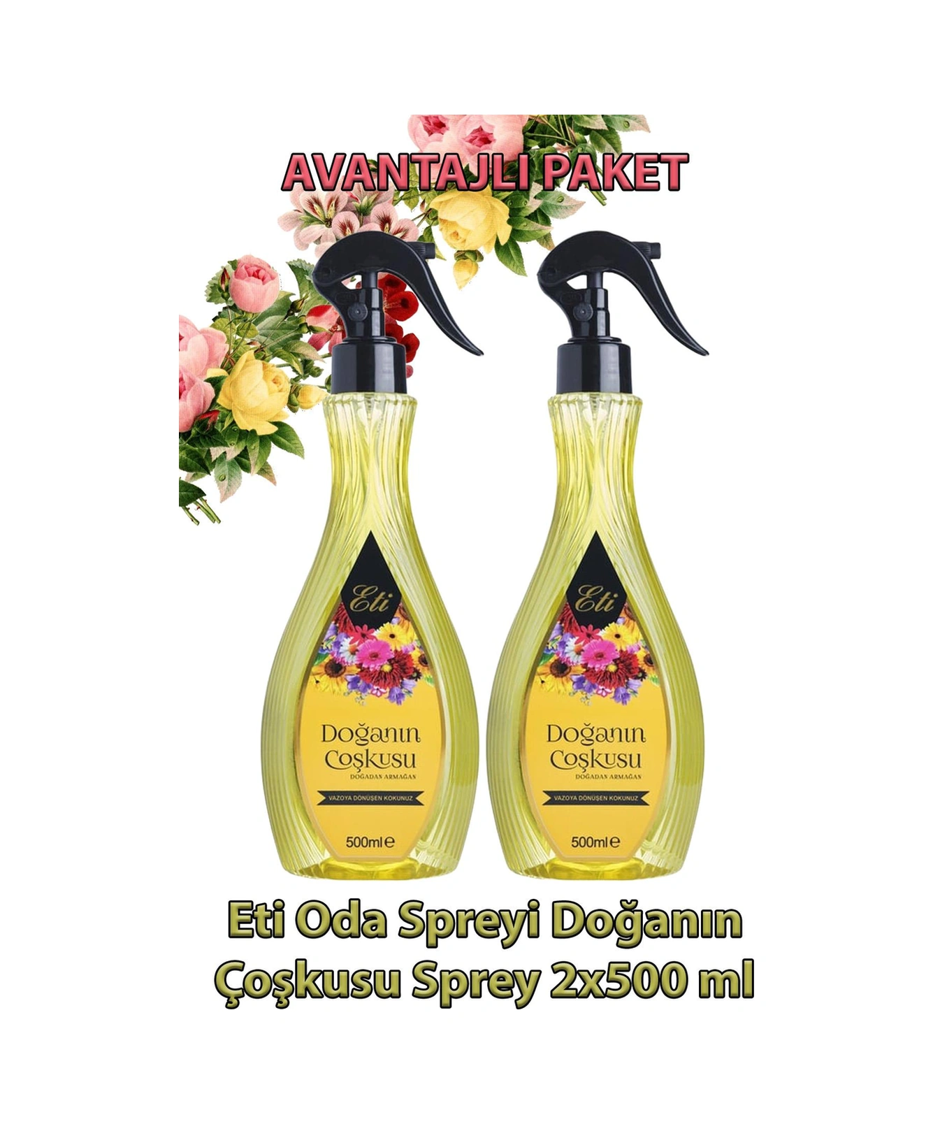 Eti Oda Spreyi Doğanın Çoşkusu Sprey 500 Ml 2 Adet Bahar