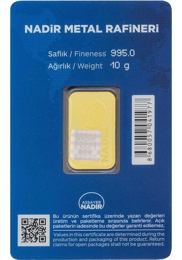 Nadir Gold 24 Ayar Gram Altın 10 G