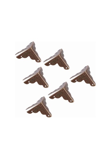 Springsun Klasik Bakır Köşe Koruyucu, Masa Ve Kutuları Koruma Ve Dekorasyon, 12 Adet Paket, Antik Stili Çok Renkli