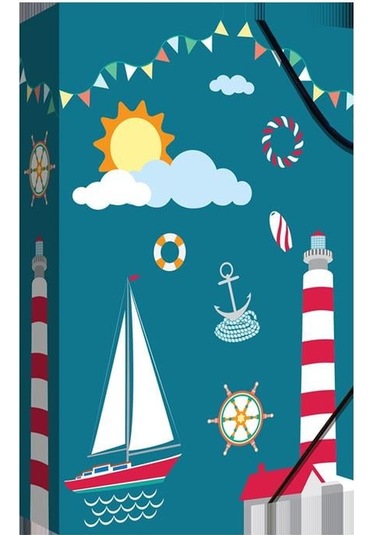 Noki Desenli Lastikli Kutu Klasör