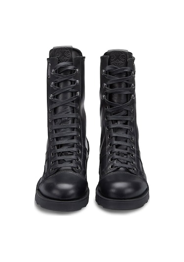 Çizme Kadın Oxw002100 Oxs Frank 0021 Mıd D Leather Black Siyah
