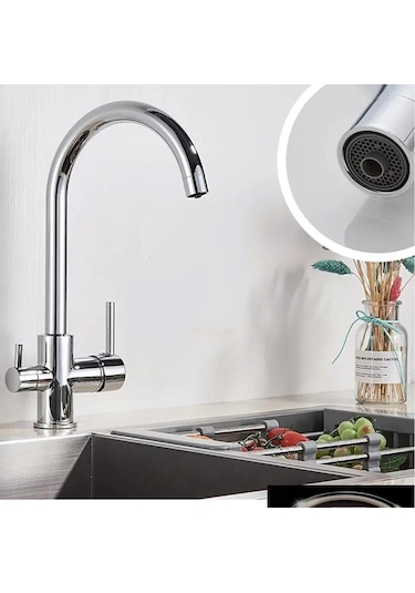 Venita Arıtma Çıkışlı Mutfak Eviye Bataryası 3 Yollu Batarya