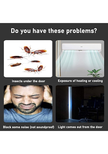 Geeroyoo Pvc Kapı Altı Rüzgar Önleyici, Sessizlik Ve Enerji Tasarrufu Sağlayan Pratik Çözüm - 91cm