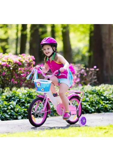 Geeroyoo Çelik Ve Plastikten Yapılmış, 7 Renk Seçeneği İle 5.3 İnç Jantlı Bisiklet Eğitim Tekerlekleri Seti Mor