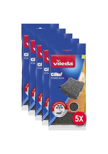 Vileda Power Inox Çelik Bulaşık Sünger 5 x 2'li