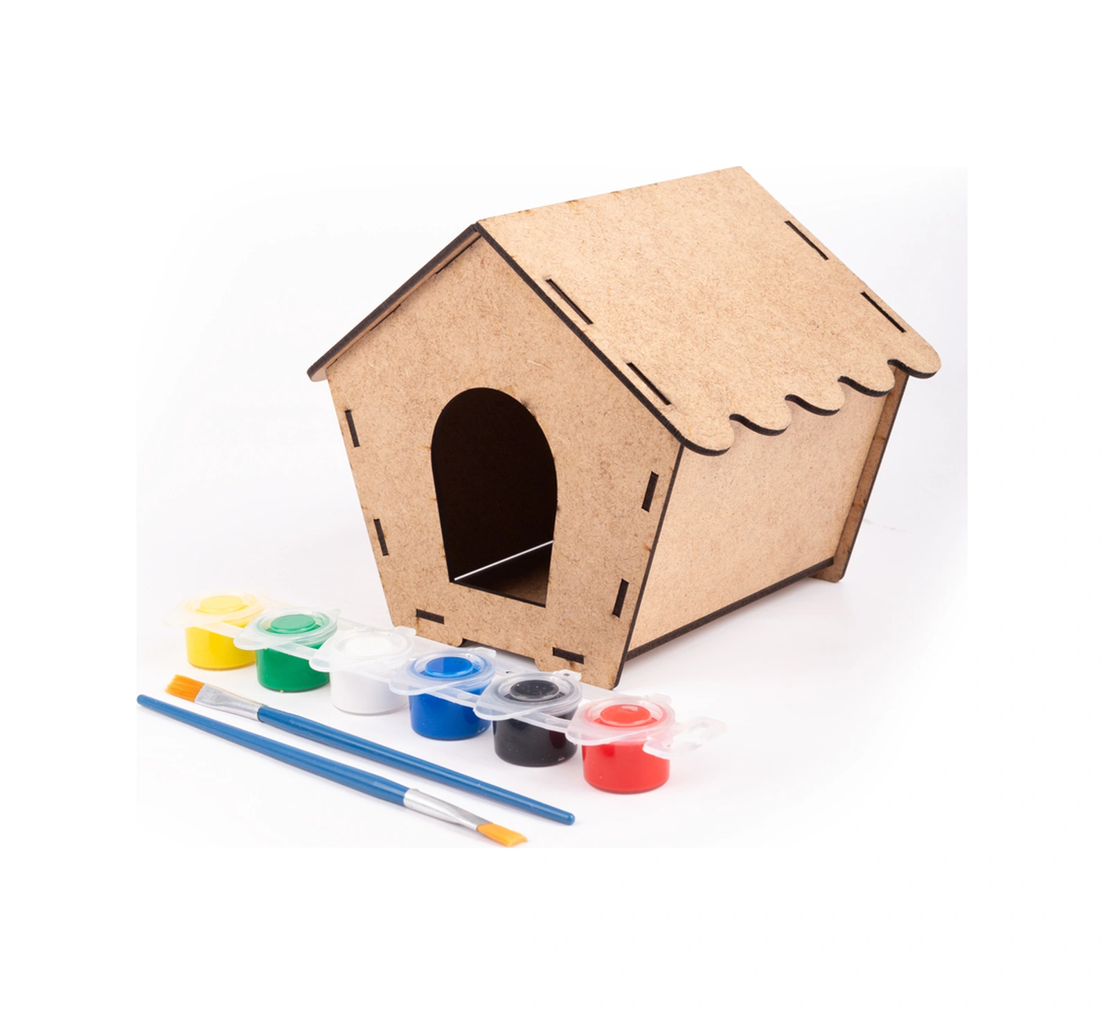 Ahşap Oyuncak Kuş Evi Ve Ev Boyama Seti, Ahşap Boyama Evi, Ahşap Oyuncak Yapboz Kuş Evi