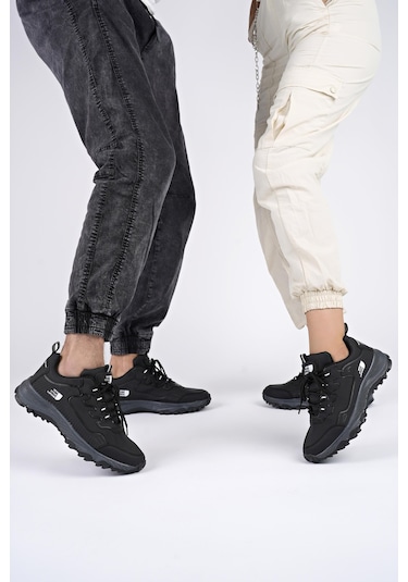 Muggo Kuzey Unisex Garantili Trekking Outdoor Sneaker Ayakkabı Sıyah - Sıyah Siyah