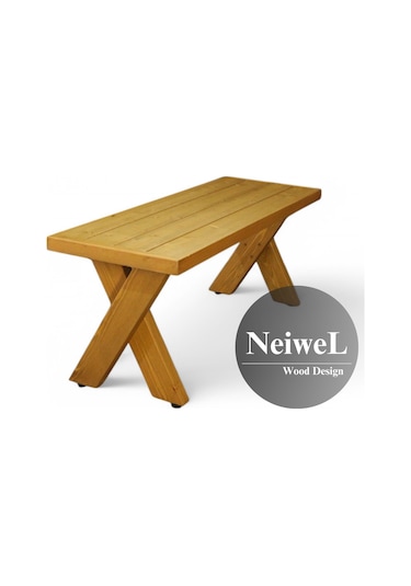 Neiwel Garden Lio Doğal Ahşap Bahçe Bank-40-120 Açık Ceviz