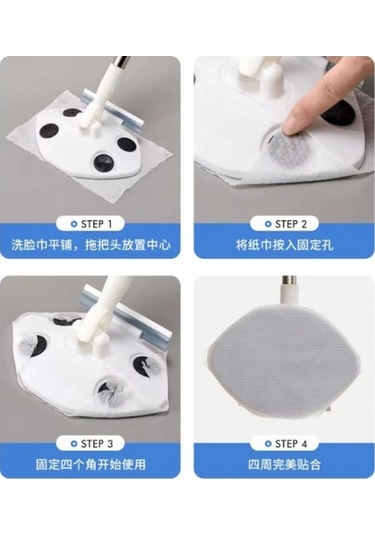 Büro Ev Ofis Mutfağı İçin Islak Mendil Uyumlu Pratik Çek Çekli Mop