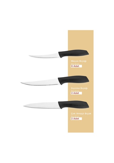 Schafer Quick Chef Bıçak Seti 10 Parça-siyah Siyah