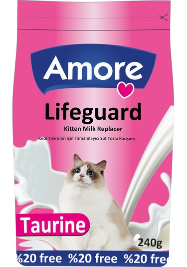 Amore Lifeguard Yavru Kedi Süt Tozu 3 x 240 G + Biberon
