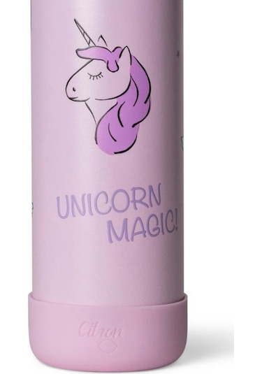Citron 3 Katmanlı Paslanmaz Çelik Termos Seti 350 Ml - Stormy Unicorn Pembe