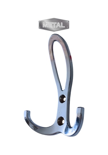 Metal Okyanus Krom Portmanto Askısı Duvar Tipi 3 Lü Krom