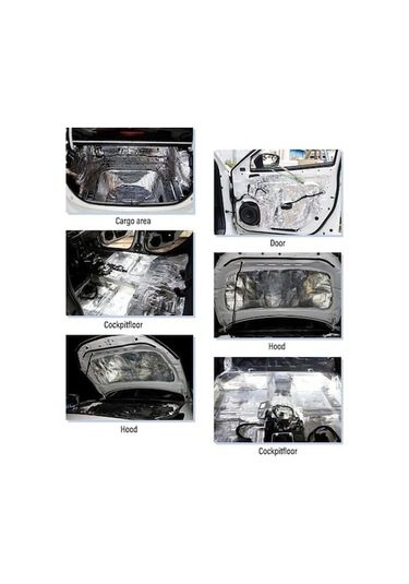 Flybuy Yalıtım Ses Pedi Kaput Folyo Kalın Araba Alüminyum 250x180x10mm Zx