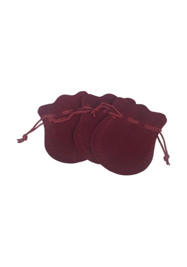 Bordo Kadife Kese Boy 12x10cm Hıdırellez Takı Altın İçin 1 Adet