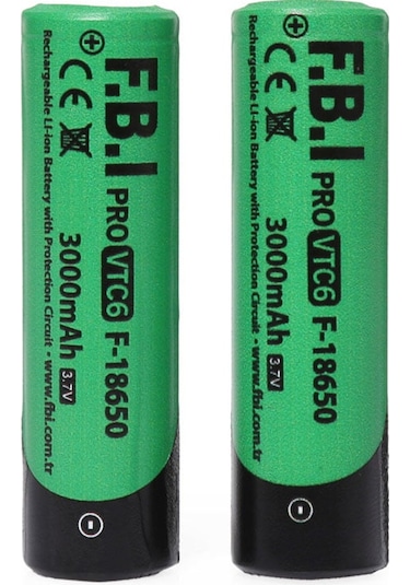 VTC6 18650 3.7V 3000mAh 30A Li-ion Şarjlı Pil + Pil Taşıma Kutusu 2'li SET