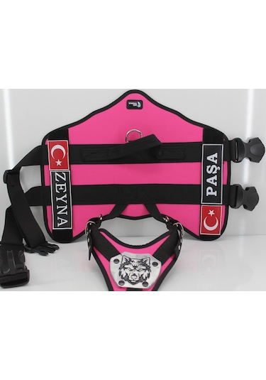 Mg Tasma K9 Göğüs ve Sırt Tasması Pembe