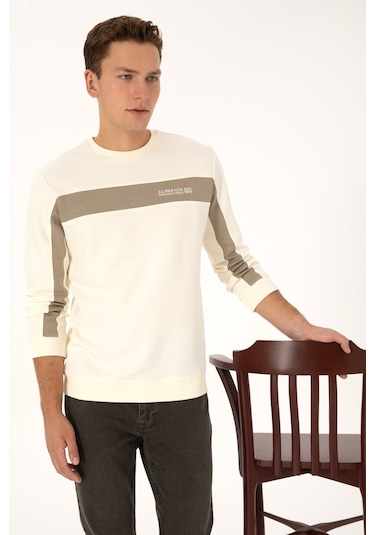 U.s. Polo Assn. Erkek Sweatshirt 50316354-vr256 İnci