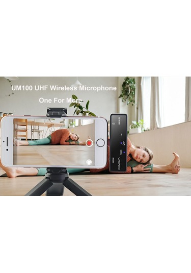 Ckmova Um100 Kit 5 Apple Uyumlu iPhone Ios için Uhf Kablosuz Yaka Mikrofon Set