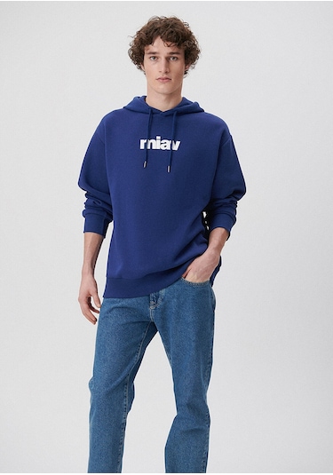 Mavi - Mavi Logo Baskılı Kapüşonlu Mavi Sweatshirt 0s10001-70722 Mavi Mavi - Mavi Logo Baskılı Kapüşonlu Mavi Sweatshirt 0s10001-70722 Mavi