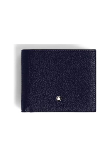 220038 Montblanc Grain Lacivert 8 Cc Cüzdan