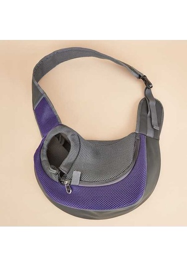 Dm Cbtx Genişletilmiş Omuz Askılı Nefes Alabilen Kedi Çantası, Küçük Boy Mor