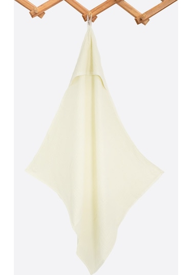 Ezh 1207 %100 Pamuklu 4 Kat Bebek Banyo Havlusu 92 x 82 CM Krem