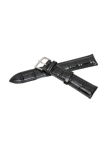 Pu Deri Saat Kayışı Alaşımlı Pin Tokalı Ayarlanabilir Rahat Yedek Saat Kayışı Siyah