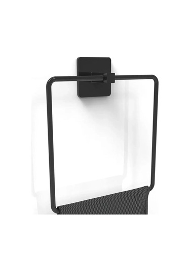 Kendiliğinden Yapışkanlı Siyah Paslanmaz Metal Kare Havluluk 4172 Çok Renkli