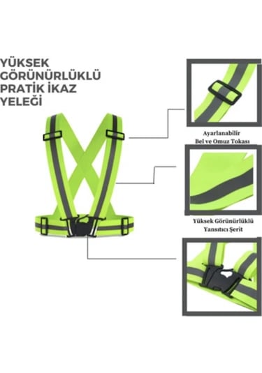 REFLEKTÖRLÜ FOSFORLU SARI KEMER MOTOSİKLET, BİSİKLET